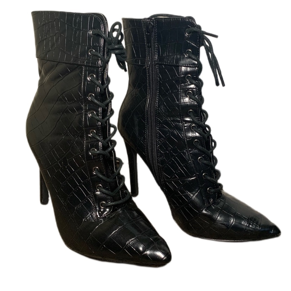 black ankle boots